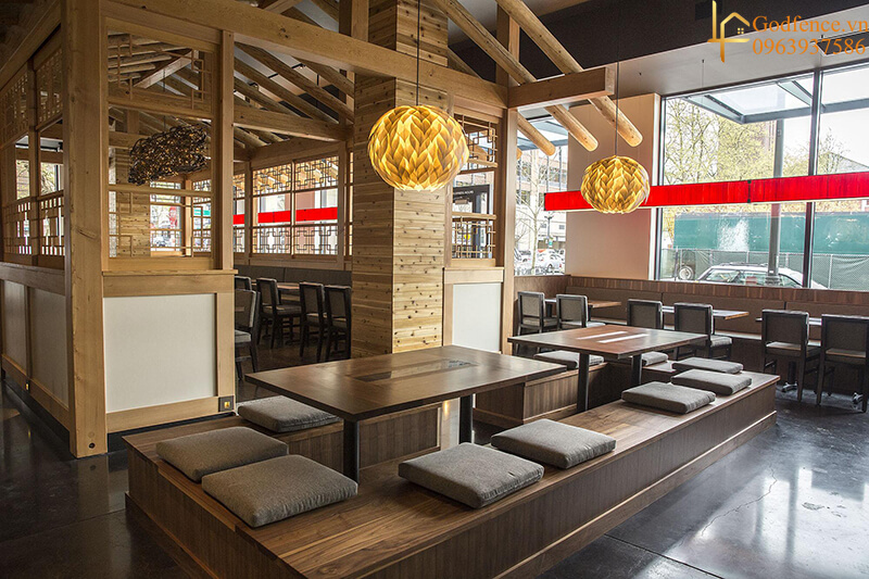 Nhà hàng thiết kế theo phong cách Hàn Quốc toát lên được sự sang trọng, đẹp mắt và ấm cúng
