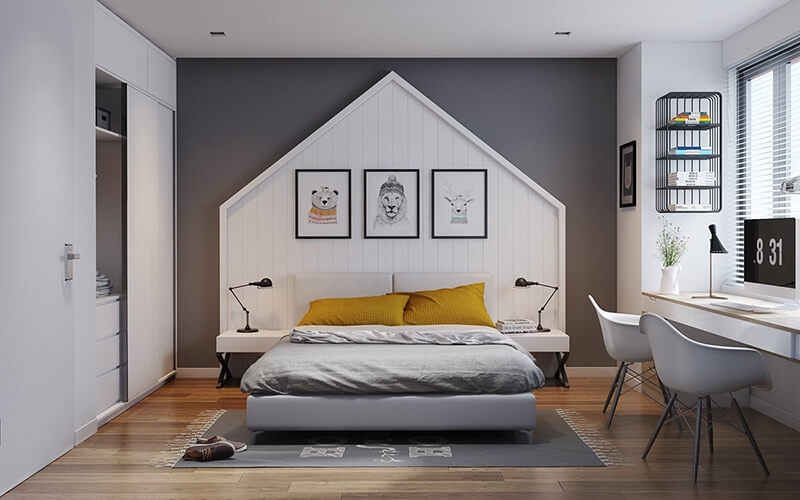 Thiết kế phòng ngủ 10m2 thật khéo léo trong việc chọn vật dụng, nội thất